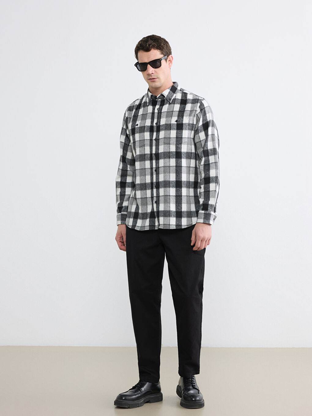 Regular Fit Plaid Men's Shirt-1