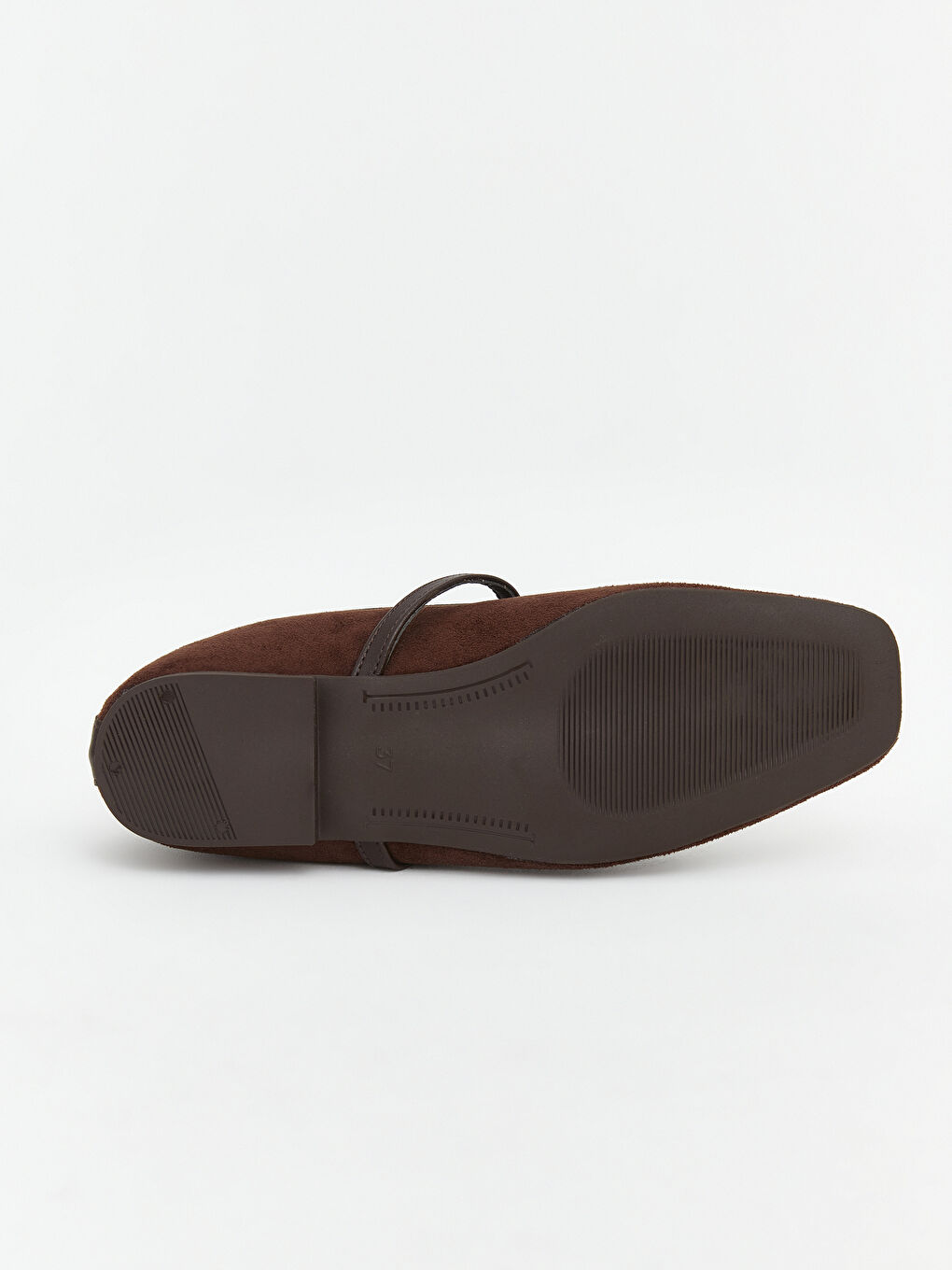 Kahverengi Süet Görünümlü Kadın Babet-3