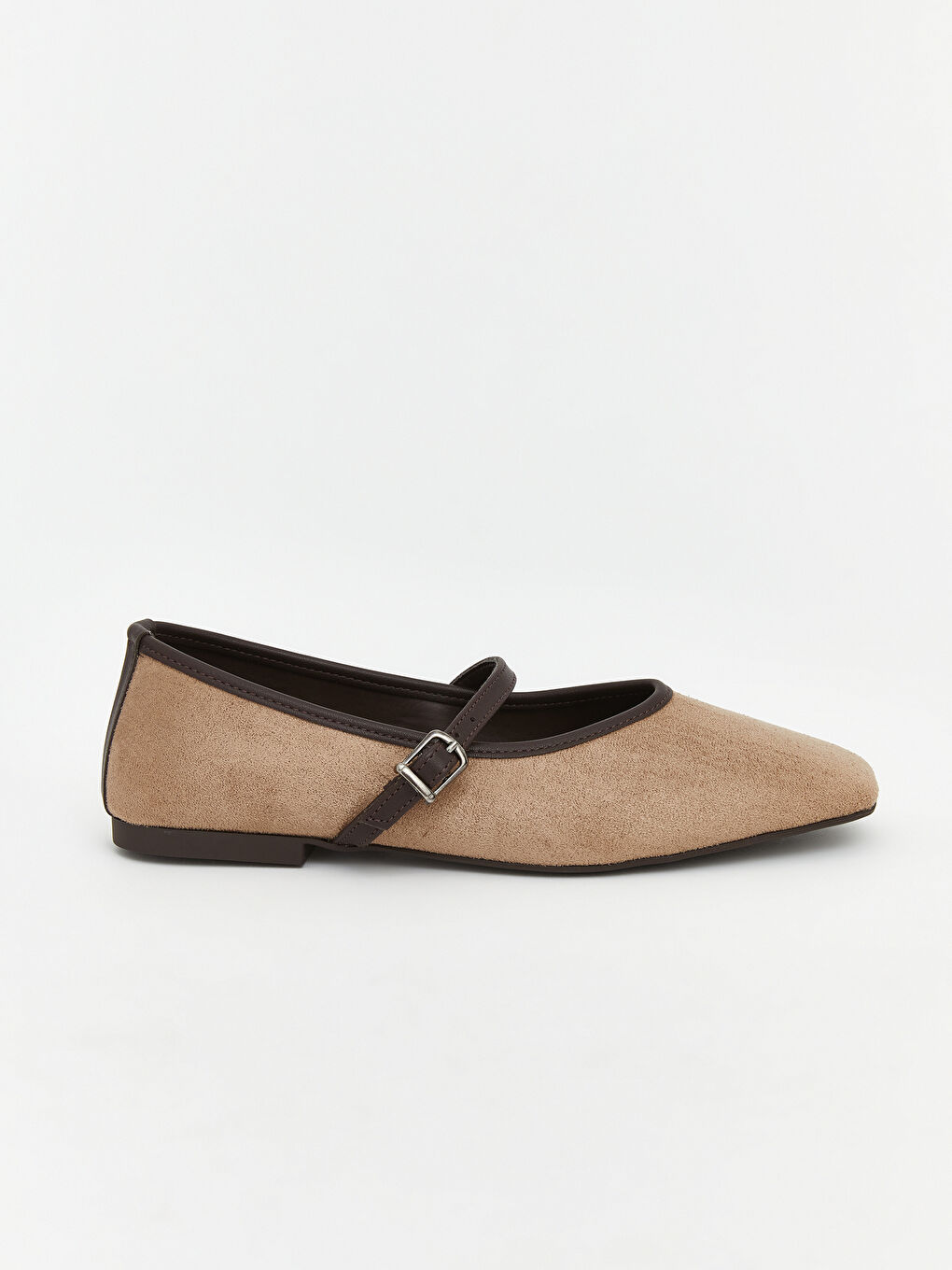 Bej Süet Görünümlü Kadın Babet-1