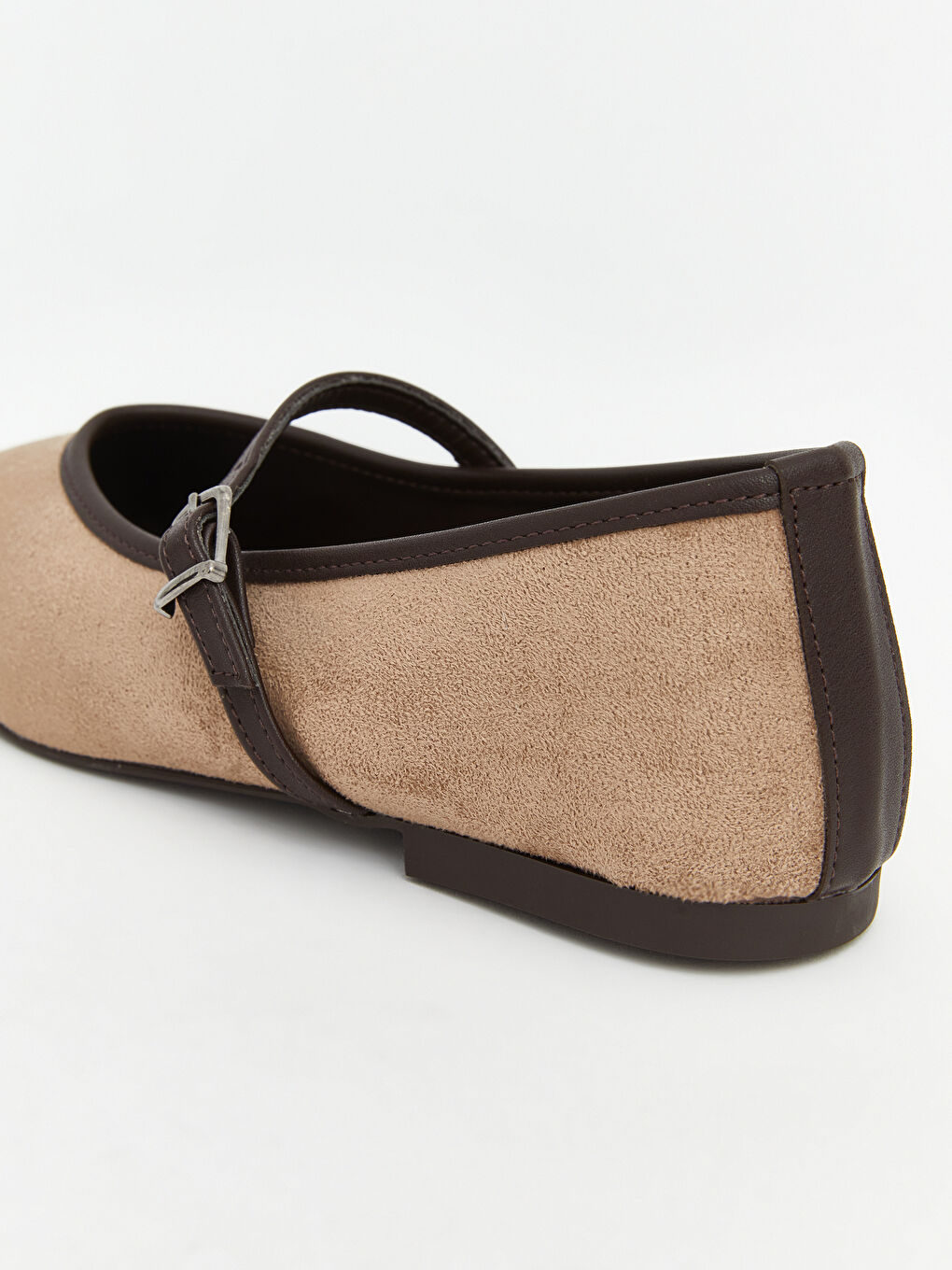 Bej Süet Görünümlü Kadın Babet-4