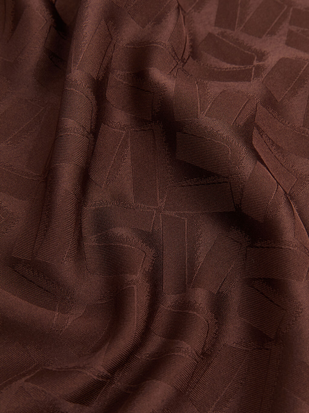 Kahverengi Desenli Kadın Şal-2