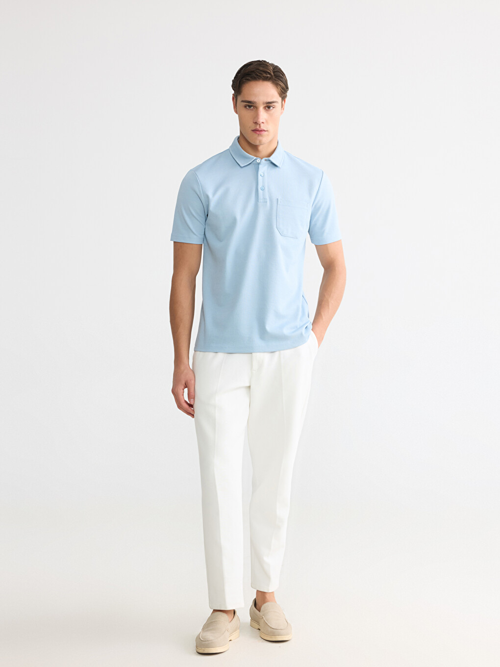 Polo Collar Men's T-Shirt-1
