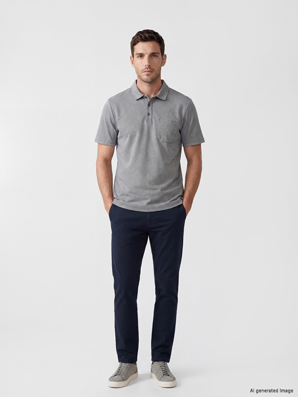 Polo Collar Men's T-Shirt-1