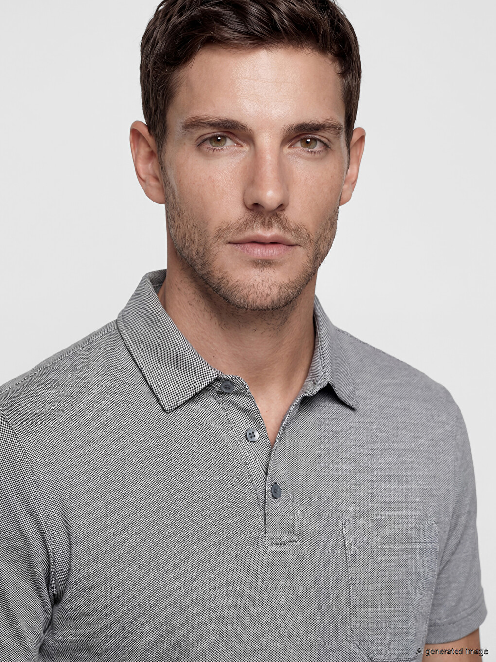 Polo Collar Men's T-Shirt-2