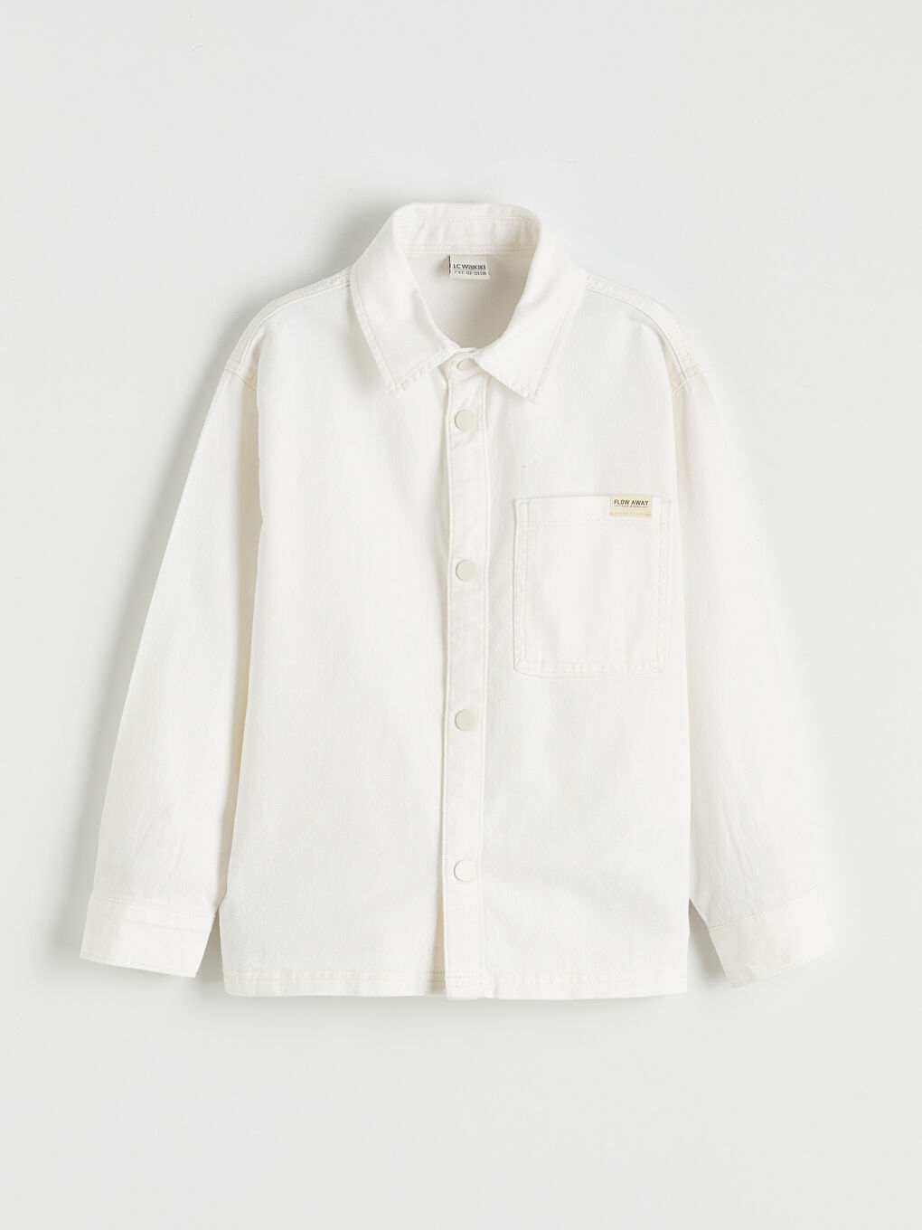 Bej Uzun Kollu Gabardin Erkek Çocuk Gömlek