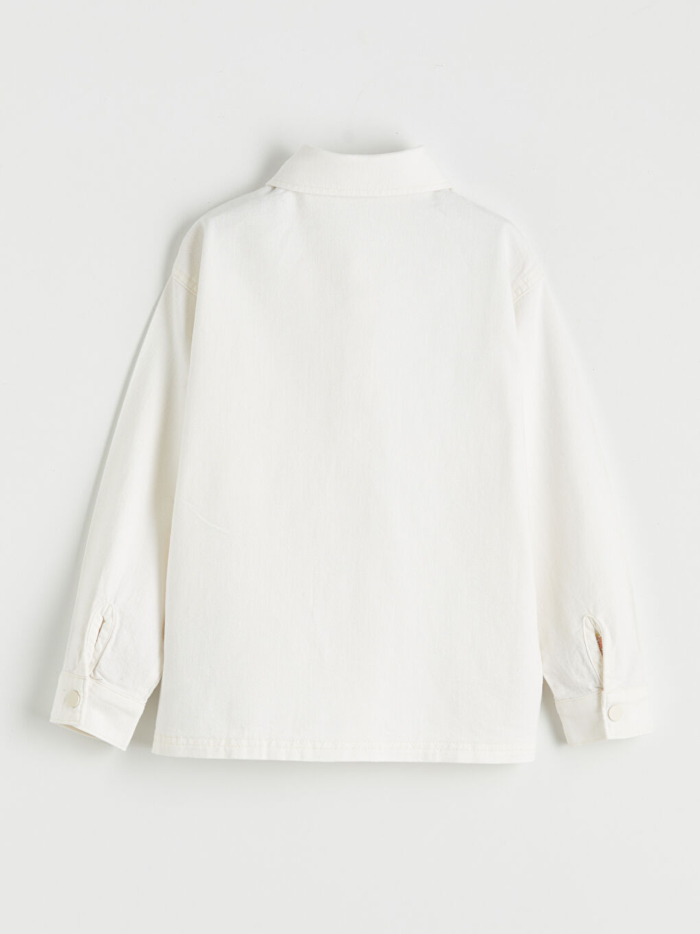 Bej Uzun Kollu Gabardin Erkek Çocuk Gömlek-1