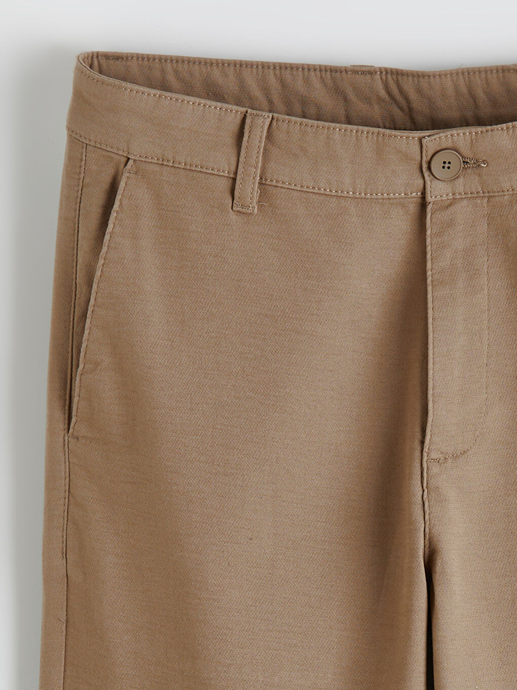 Kahverengi Slim Fit Gabardin Erkek Pantolon-2