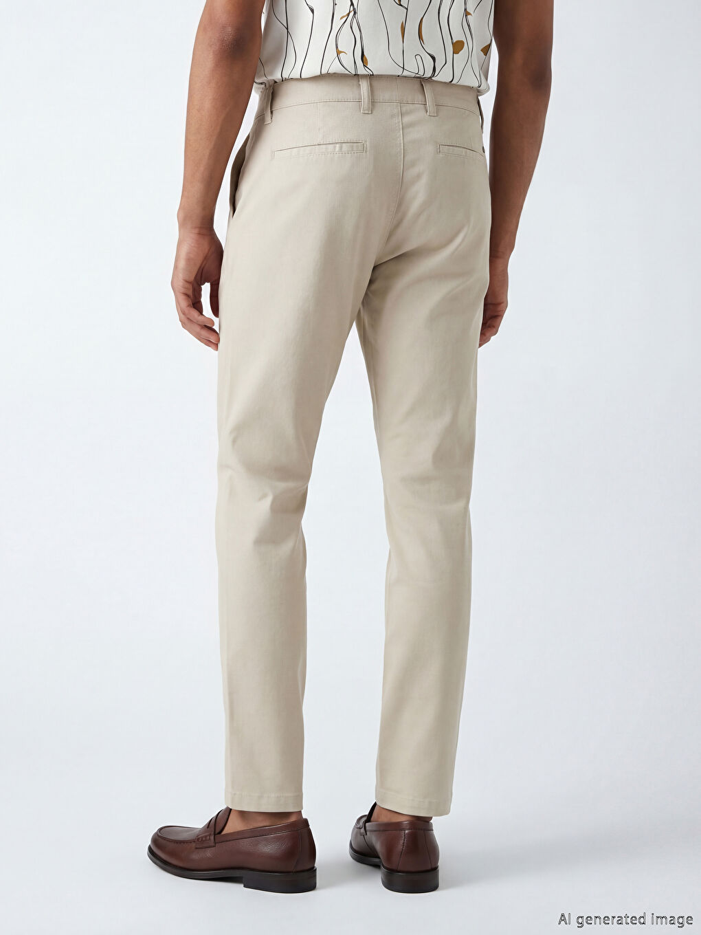 Gri Slim Fit Gabardin Erkek Pantolon-2