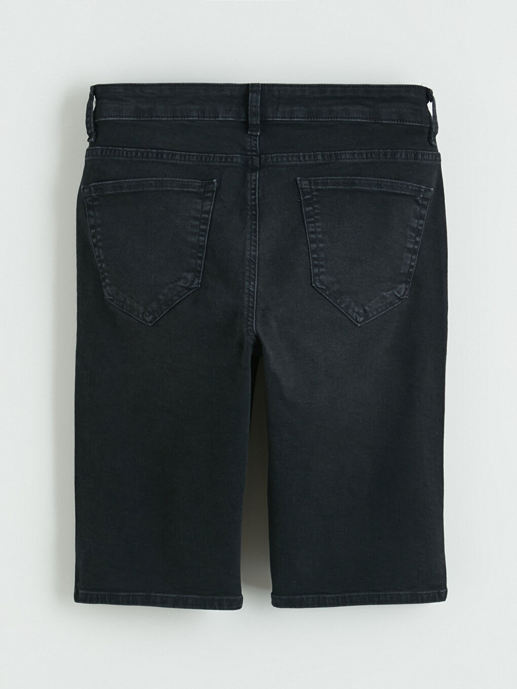 Siyah Süper Skinny Fit Erkek Jean Şort-6