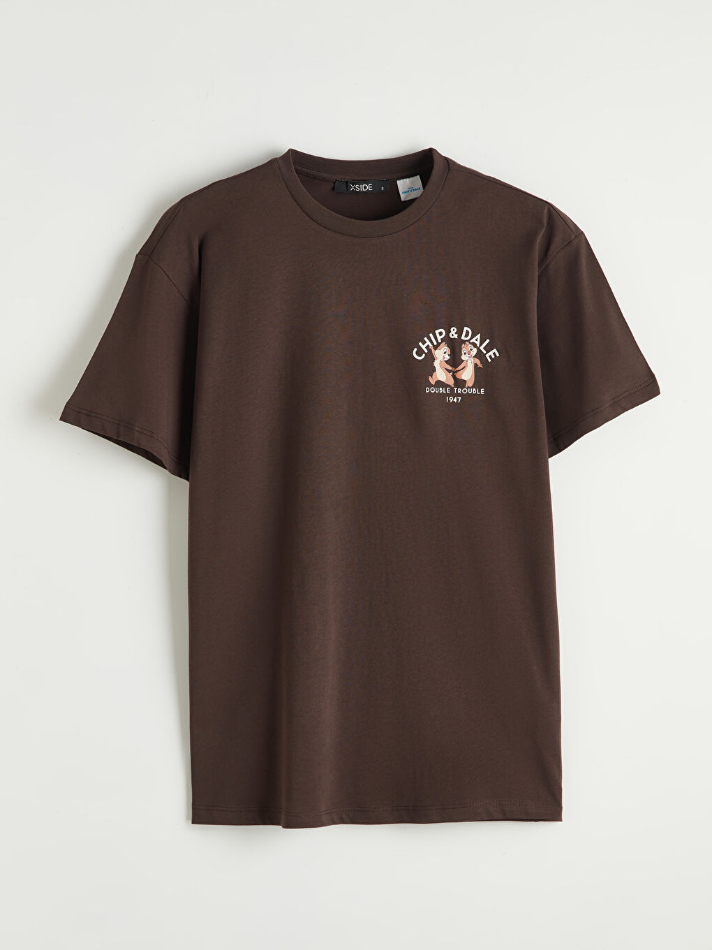 Kahverengi Chip and Dale Baskılı Kadın Tişört