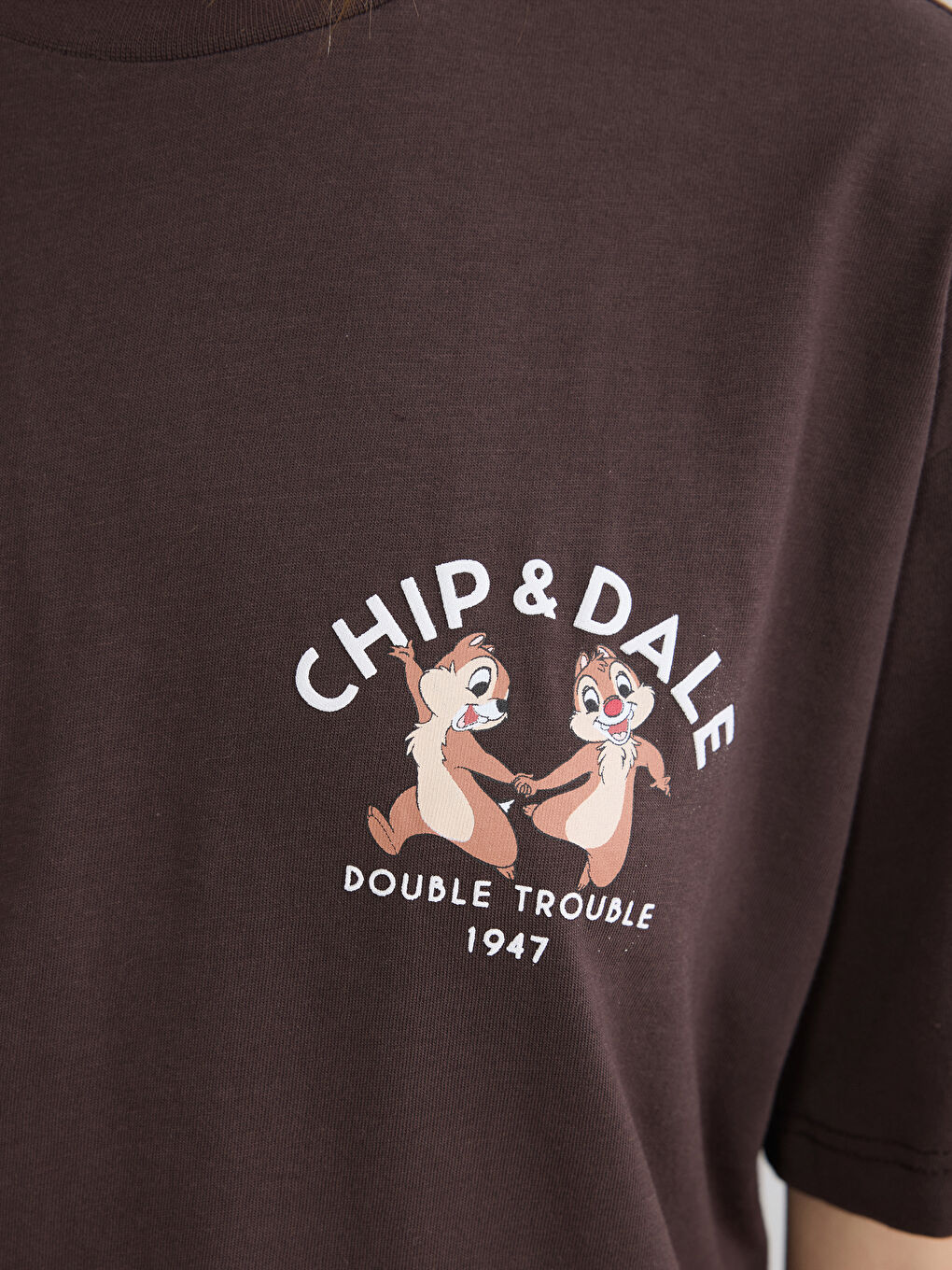 Women's T-shirt with Chip and Dale Print-2