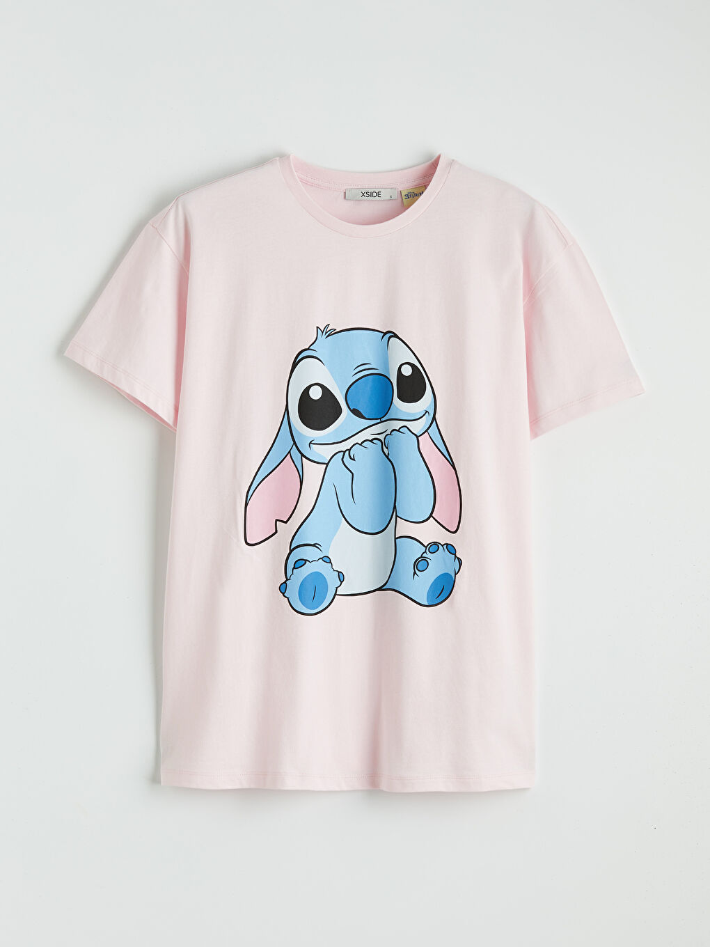 Crew Neck Stitch Printed Women's T-Shirt-3