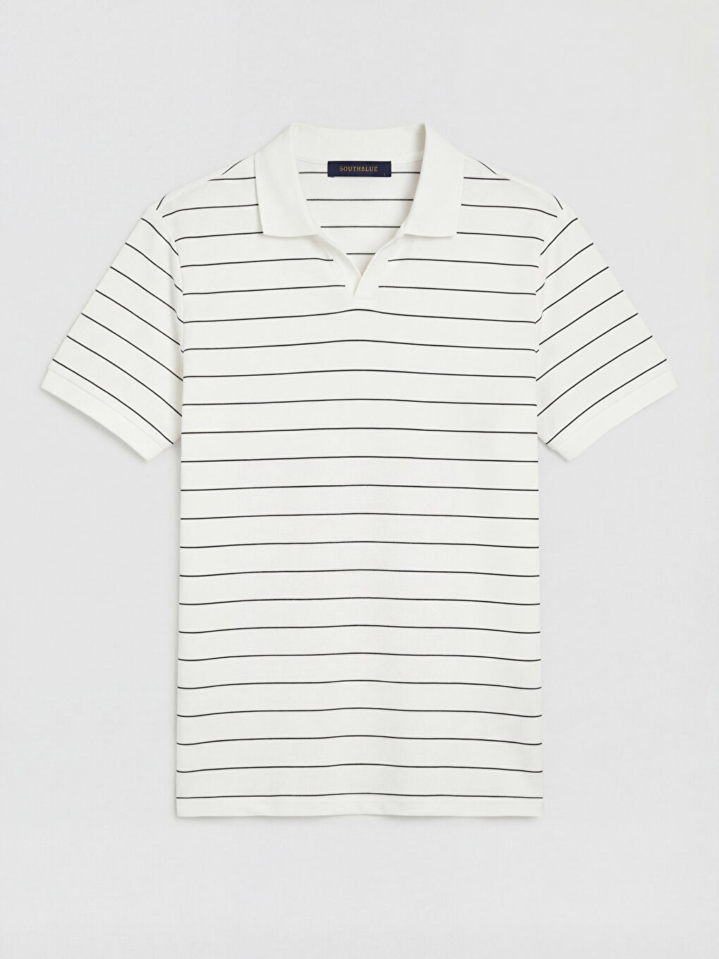 Lacivert Polo Yaka Çizgili Erkek Tişört