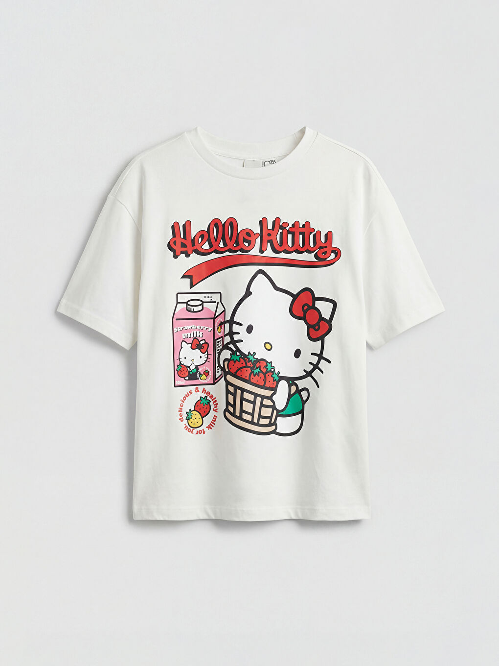 Ekru Hello Kitty Baskılı Kız Çocuk Tişört ve Pantolon-1