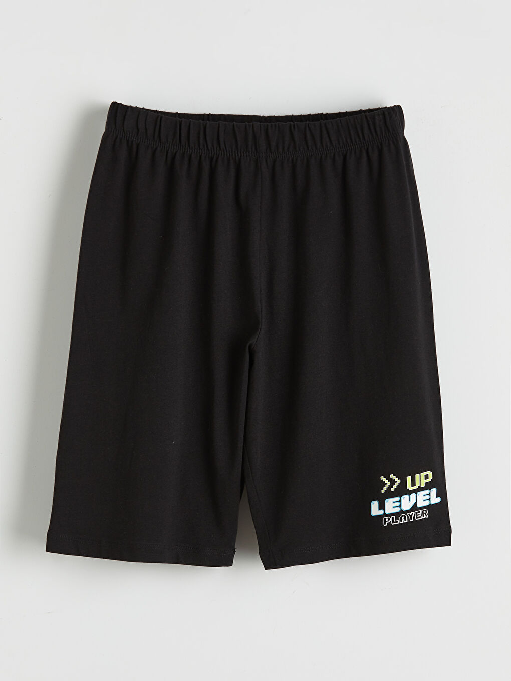 Siyah Baskılı Erkek Çocuk Pijama Şort-1