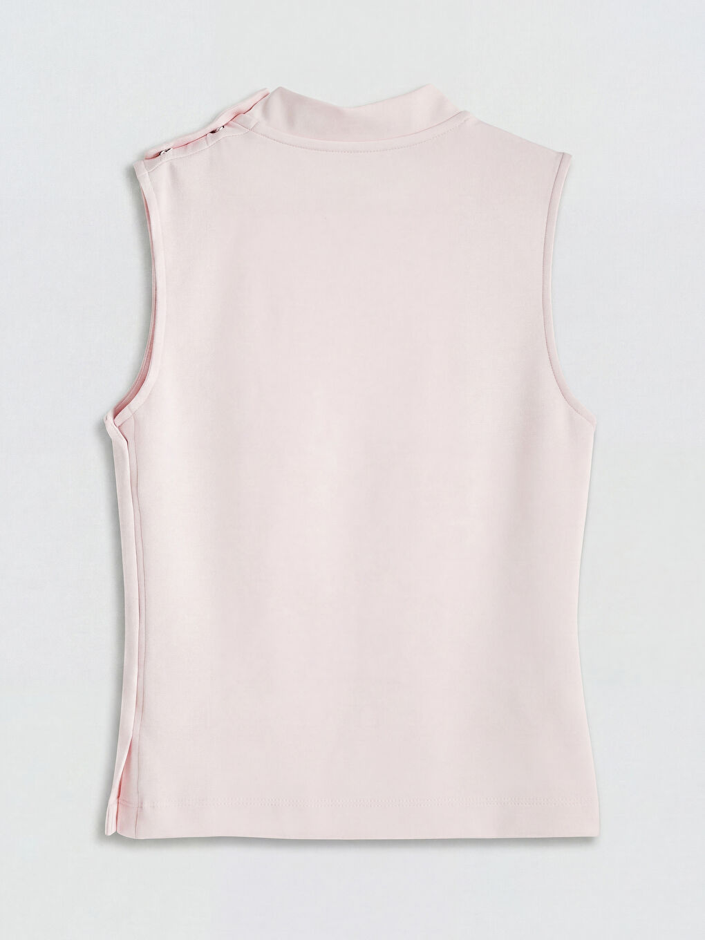 Pembe Kolay Giyilebilir Yandan ve Omuzdan Çıtçıtlı Bluz-1