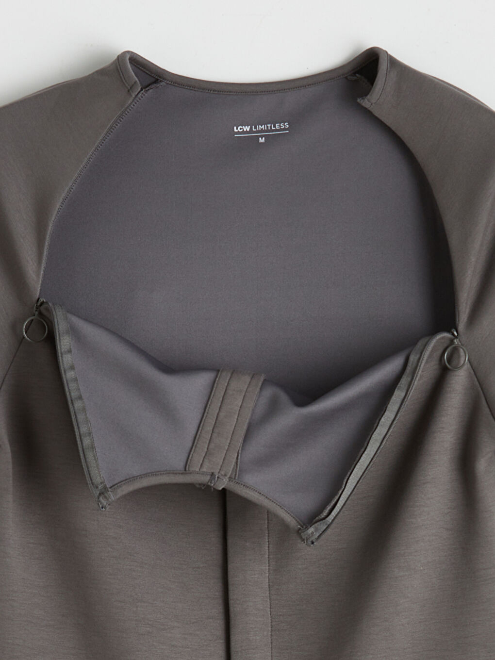 Antrasit Kolay Giyilebilir Önden Çıtçıtlı Kadın Tişört-7