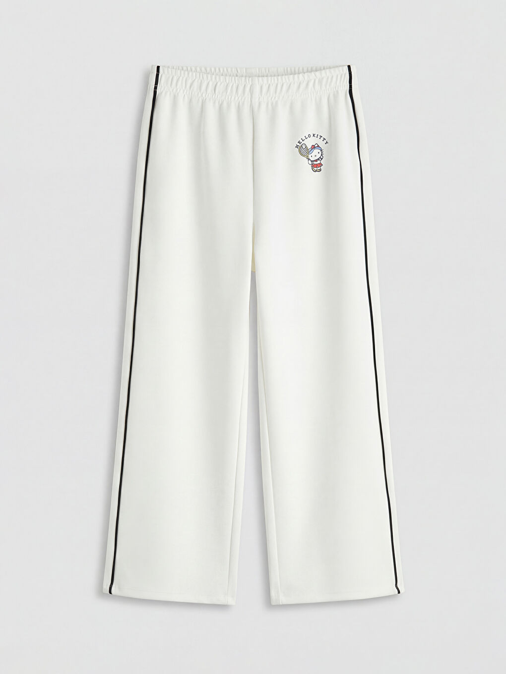 Ekru Hello Kitty Baskılı Kız Çocuk Soft Touch Eşofman Altı