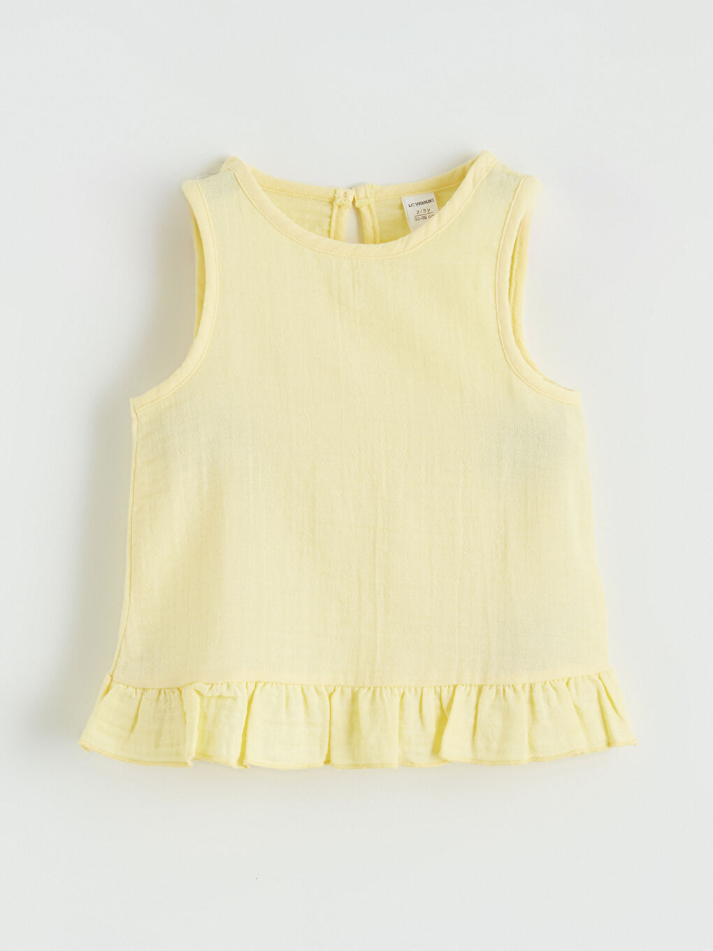 Sarı Bisiklet Yaka Kız Çocuk Bluz Ve Şort 2'li-1