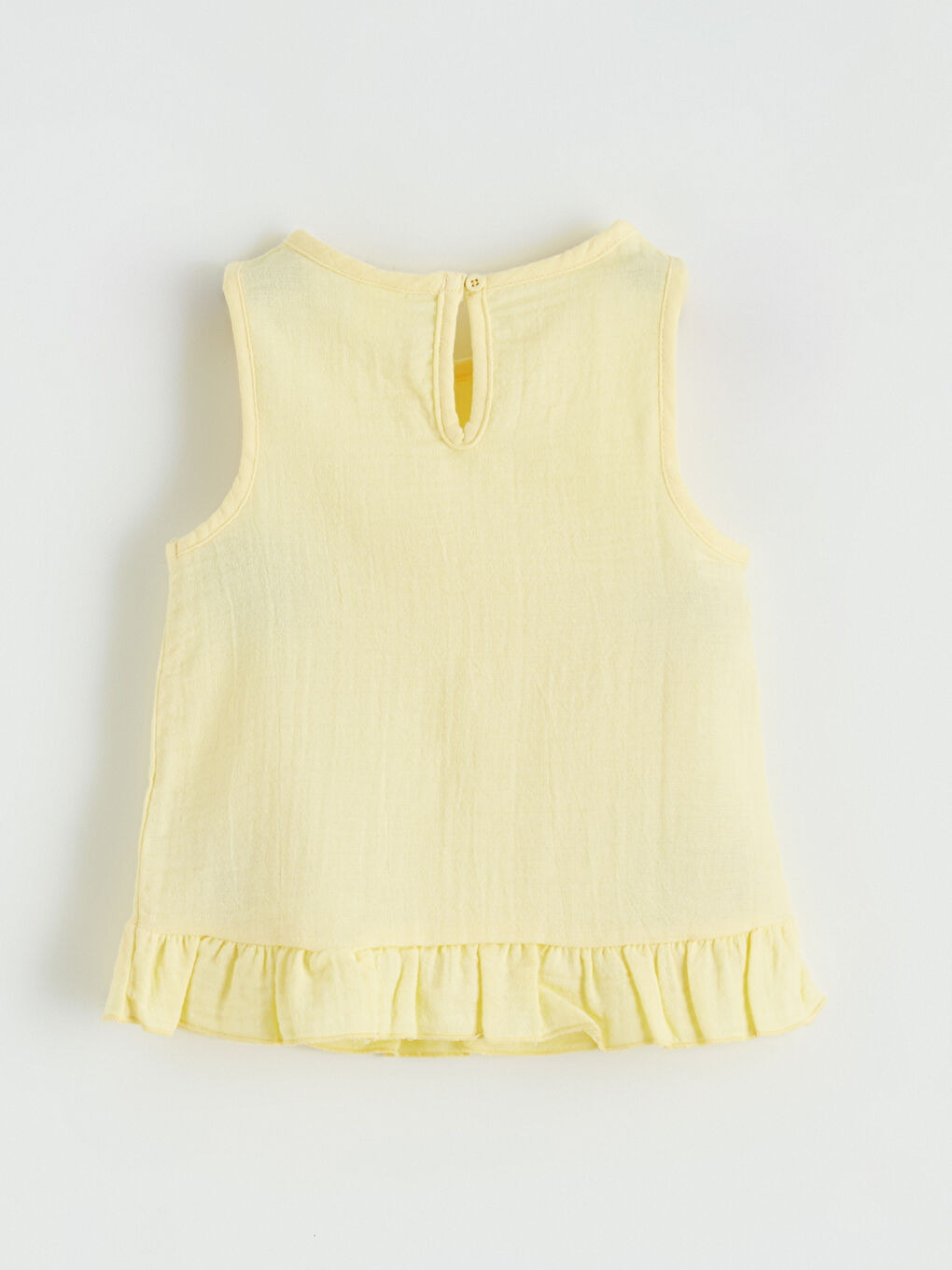 Sarı Bisiklet Yaka Kız Çocuk Bluz Ve Şort 2'li-3