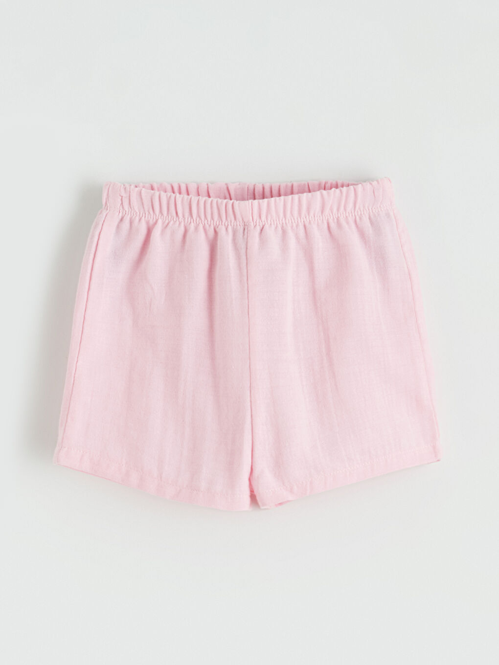 Pembe Bisiklet Yaka Kız Çocuk Bluz Ve Şort-4