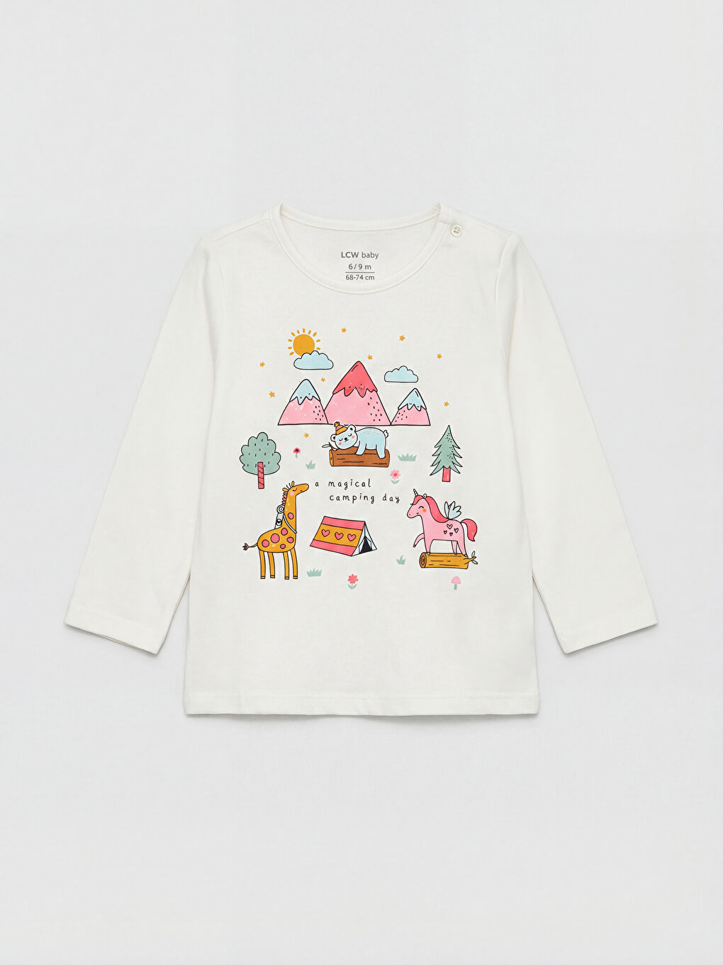 Crew Neck Printed Girls' Pyjamas Set-1