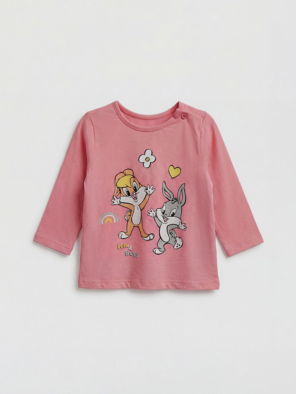 طقم بيجامة للبنات بطبعة لوني تونز-1