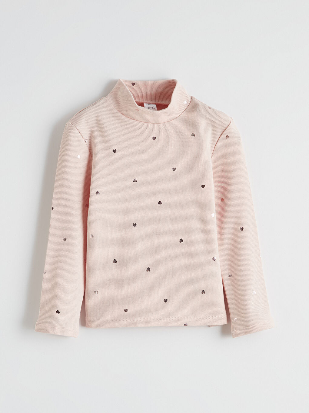 Pembe Balıkçı Yaka Desenli Kız Çocuk Tişört