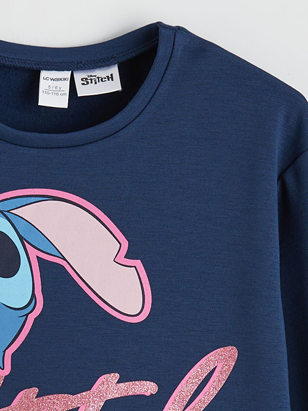İndigo Lilo & Stitch Baskılı Kız Çocuk Sweatshirt ve Eşofman Altı-2