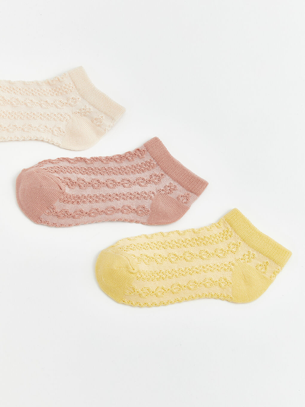 Pembe Nakışlı Kız Bebek Patik-1