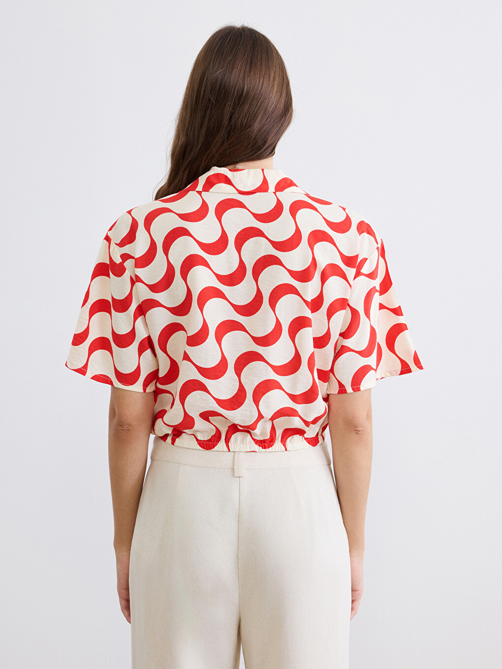 Woman Red Shirt-3