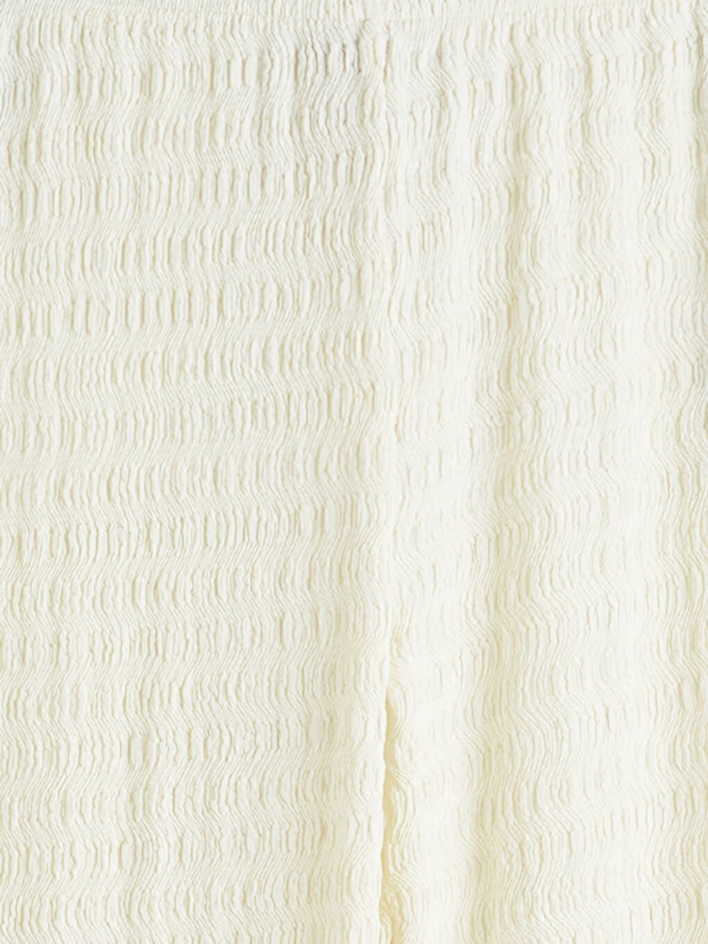 Bej Beli Lastikli Dokulu Kadın Pantolon-2