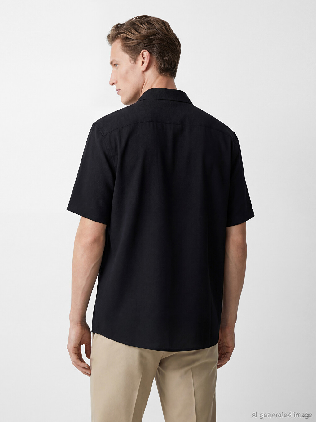 Regular Fit Men's Textured Shirt-2