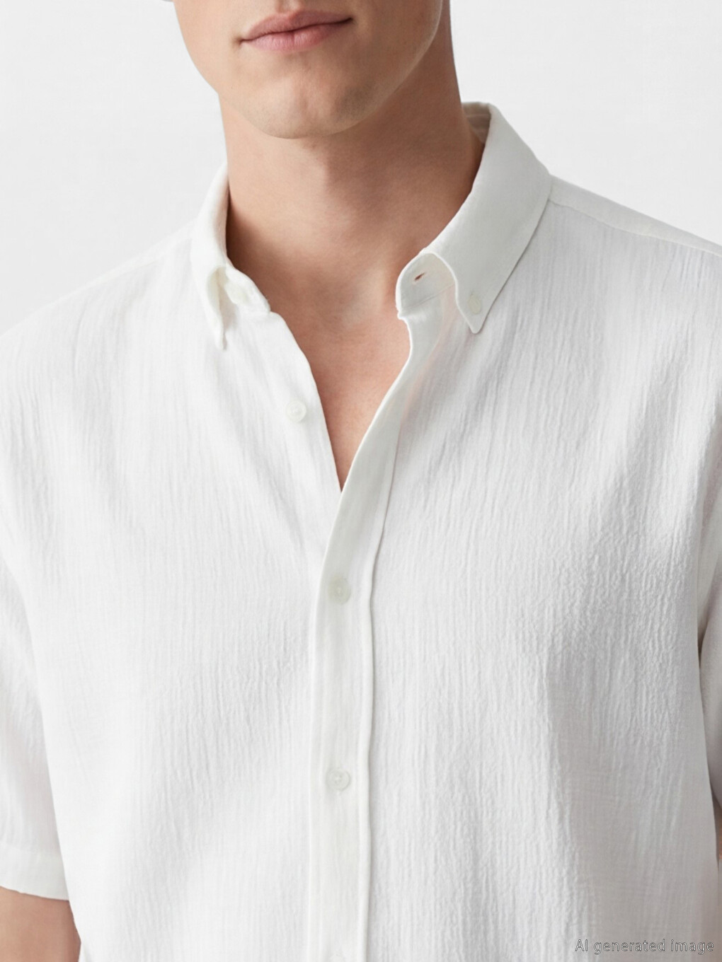 Regular Fit Men's Basic Textured Shirt-2