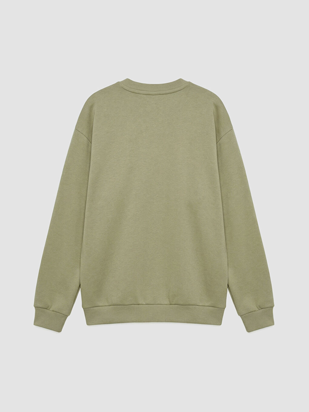 Yeşil Bisiklet Yaka Baskılı Erkek Çocuk Sweatshirt-1