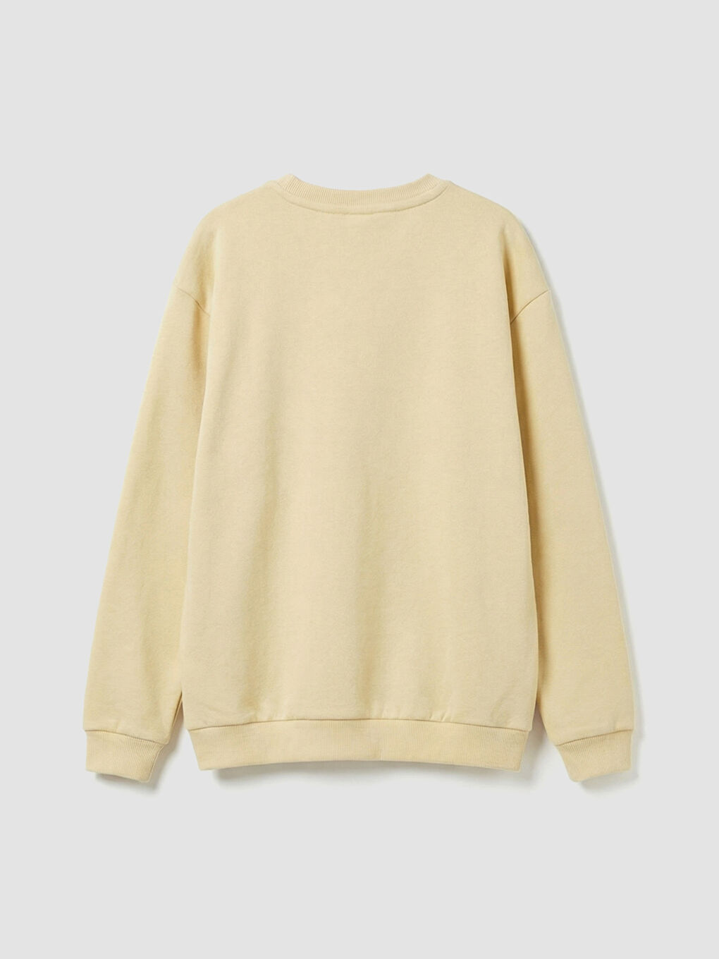 Sarı Bisiklet Yaka Baskılı Erkek Çocuk Sweatshirt-1