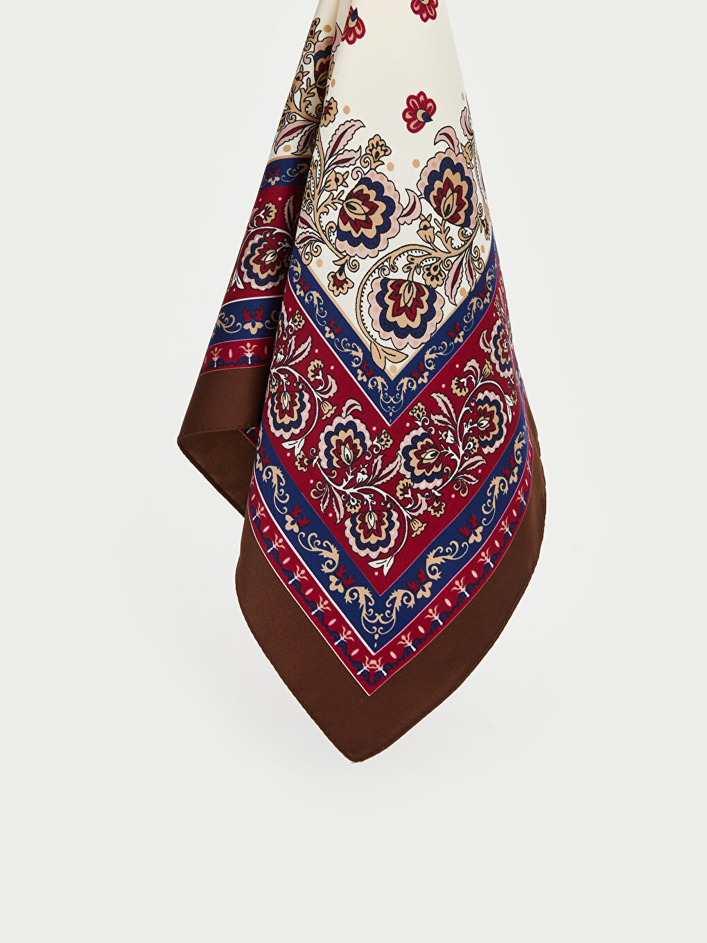 Bordo Desenli Kadın Fular Bandana 2'li-2