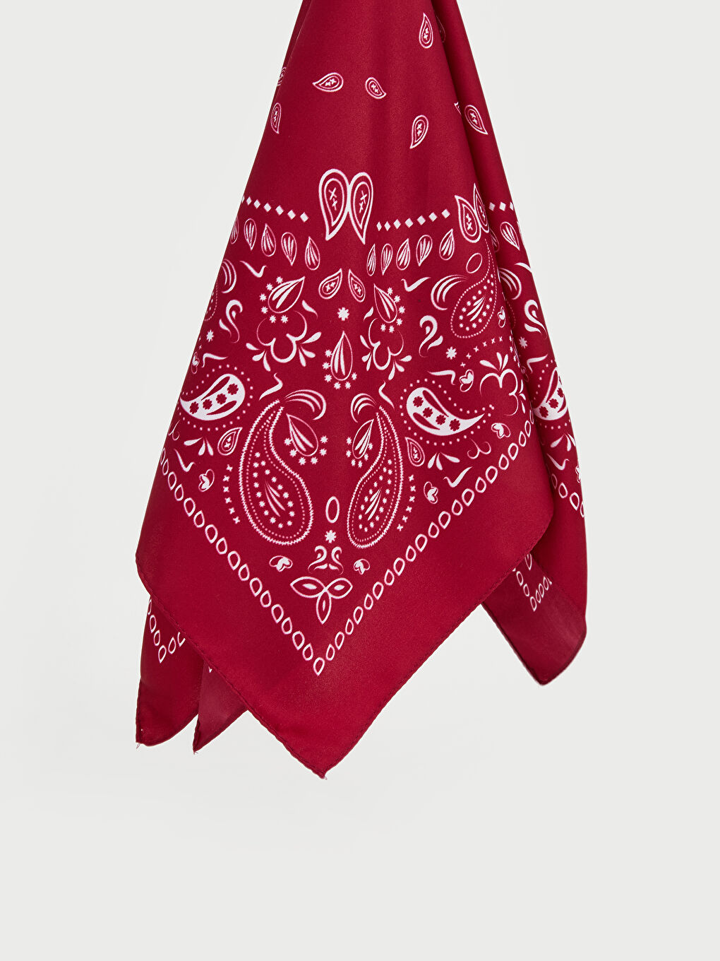 Bordo Desenli Kadın Fular Bandana 2'li-3