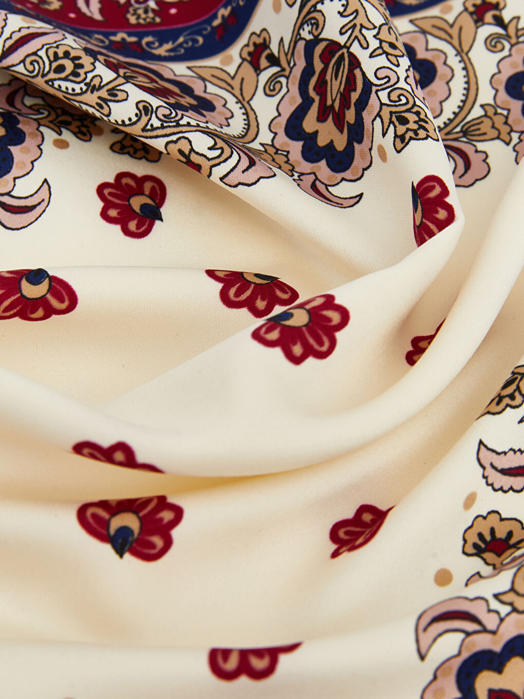 Bordo Desenli Kadın Fular Bandana 2'li-8