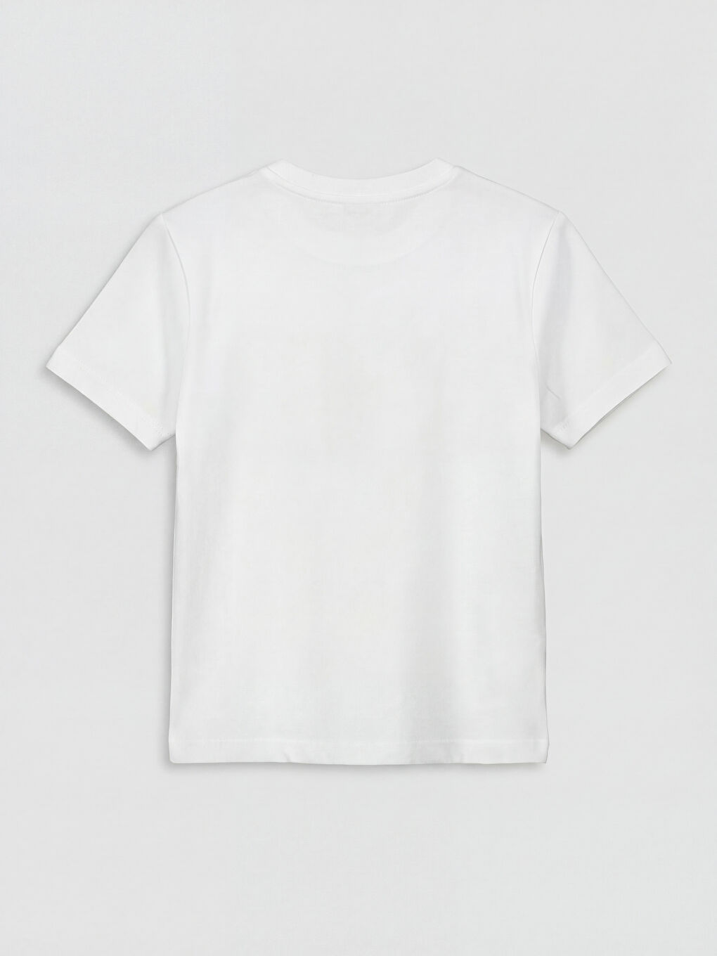 تي شيرت أولادي مطبوع بياقة دائرية-1