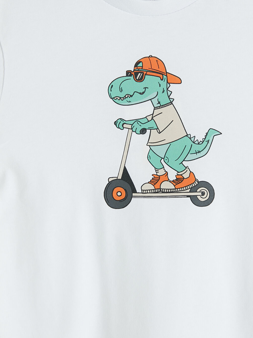 تي شيرت أولادي مطبوع بياقة دائرية-2