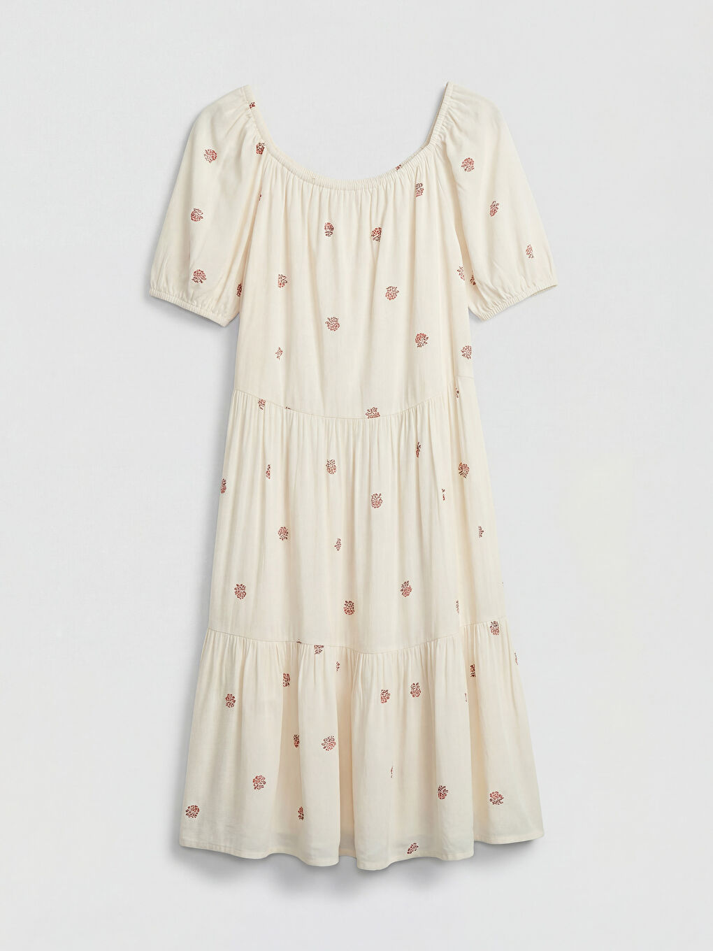 U Neck Printed Girls' Dress