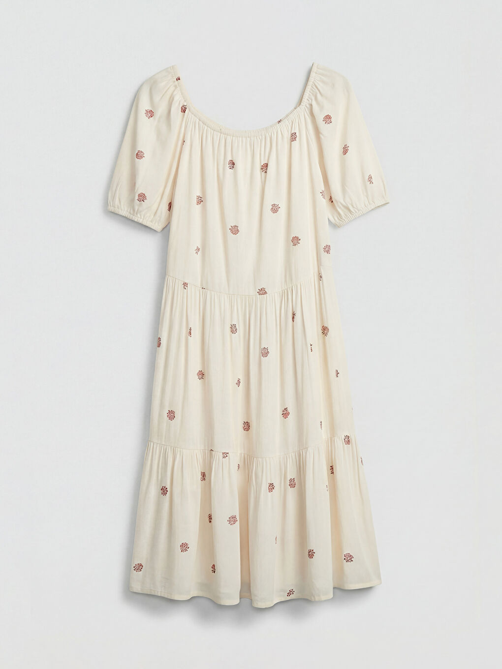 U Neck Printed Girls' Dress-1