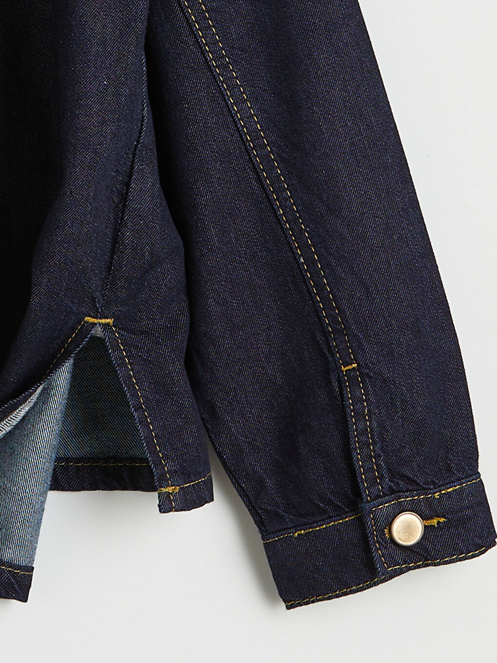 İndigo Uzun Kollu Kız Çocuk Jean Gömlek-5