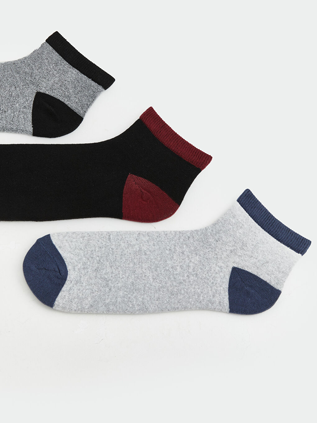 Antrasit Desenli Erkek Soket Çorap 3'lü-1