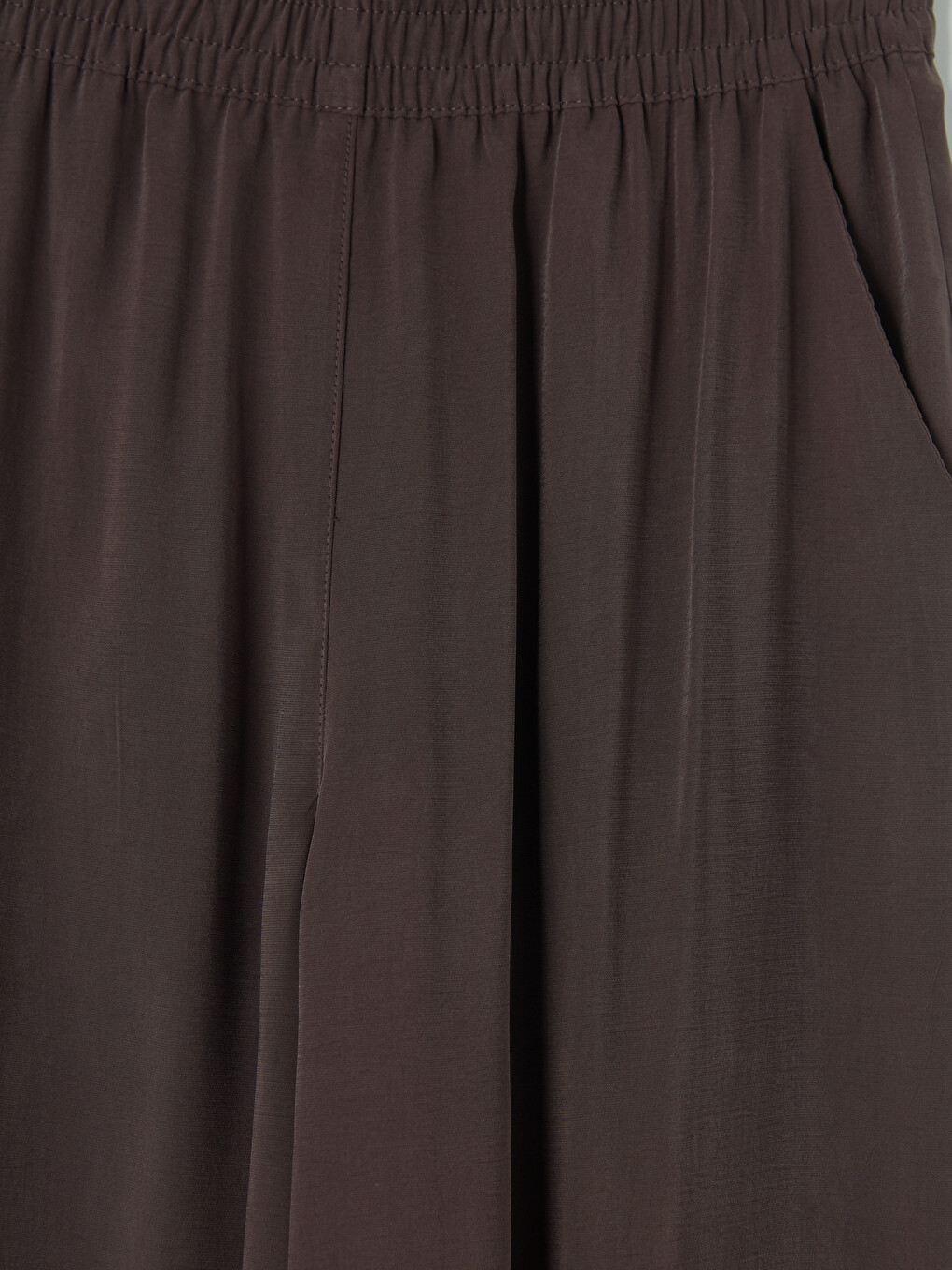 Elastic Waist Wide Leg Women's Trousers-6
