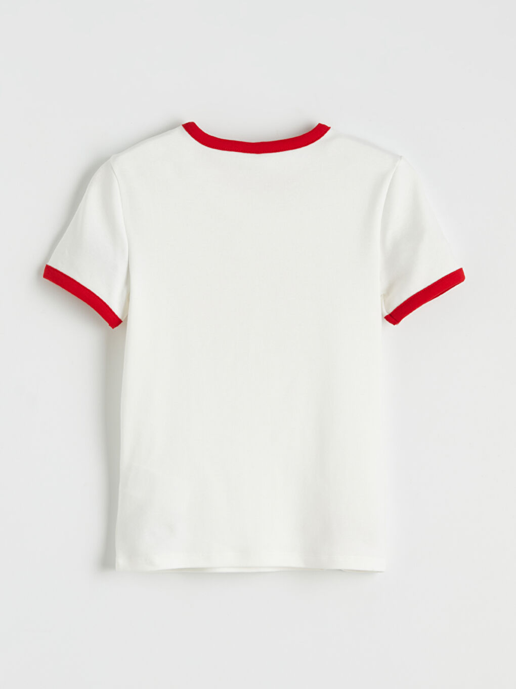 Ekru Baskılı Kız Çocuk Tişört-1