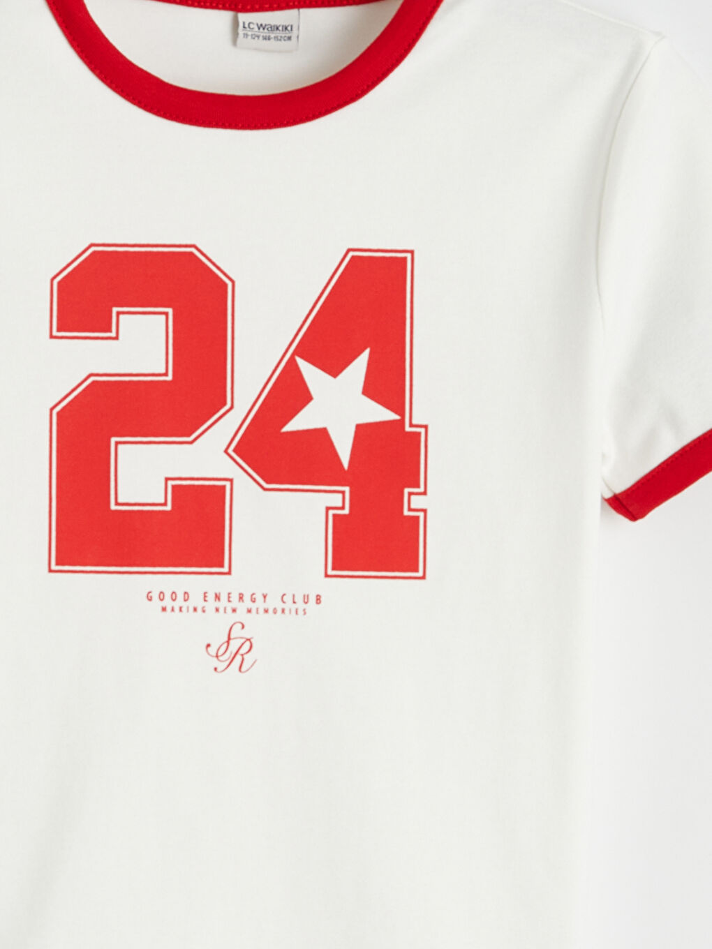 Ekru Baskılı Kız Çocuk Tişört-2