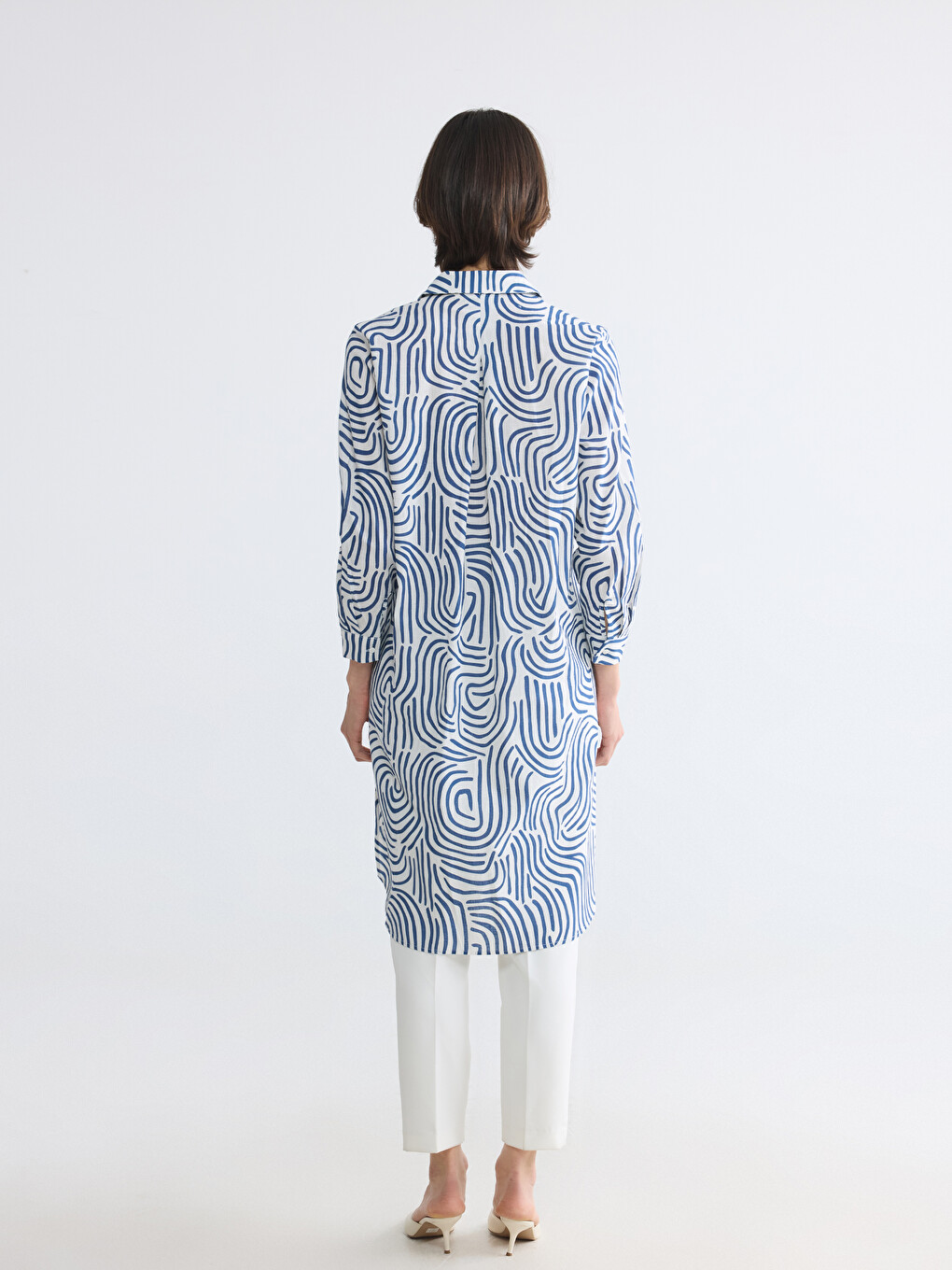 Patterned Women's Shirt Tunic-3