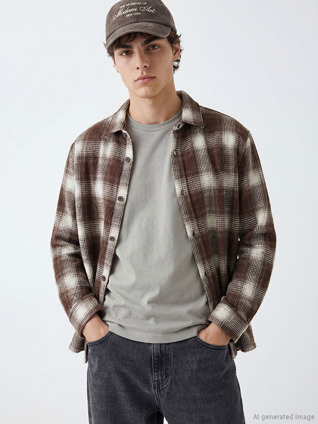 Kahverengi Regular Fit Erkek Gömlek Ceket